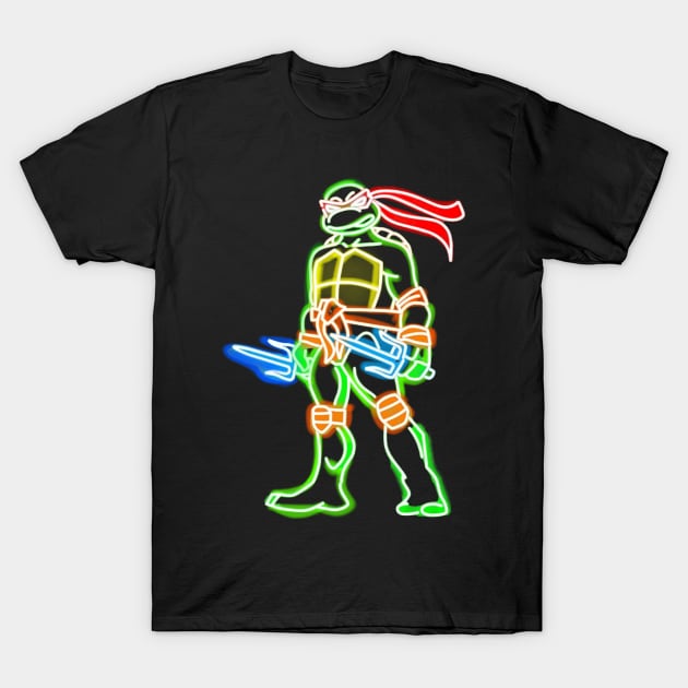 Neon Raphael T-Shirt by Comicollogy